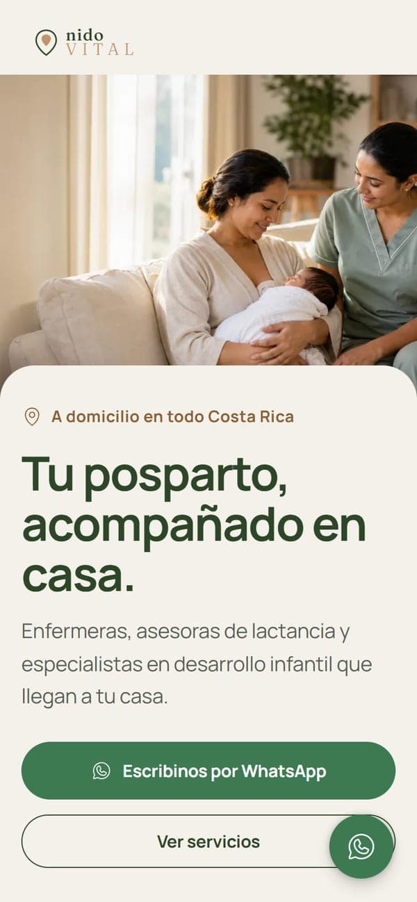 Nido Vital en un celular